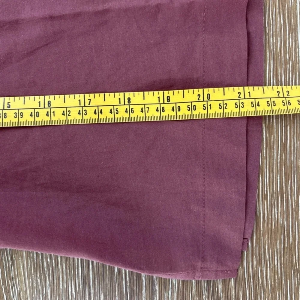 Haven Well Within Cotton Voile Blend Gathered Scoop Neck Top Small Deep Garnet - Picture 7 of 8